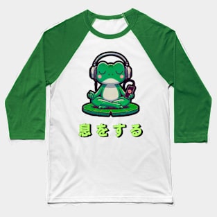 Meditative Frog | Meditation State | Yoga Zen | Water Lily Frog Baseball T-Shirt